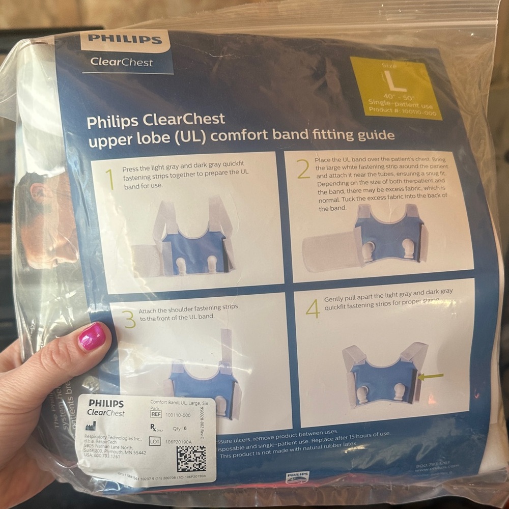Philips ClearChest Blue and Gray Comfort Band